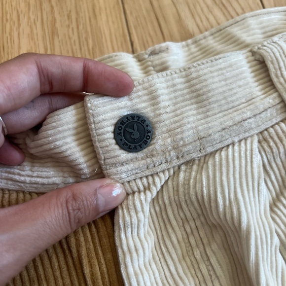 Vintage Playboy Corduroy Pleated Two Tone Brown Beige Pants Size 25 - Picture 3 of 12